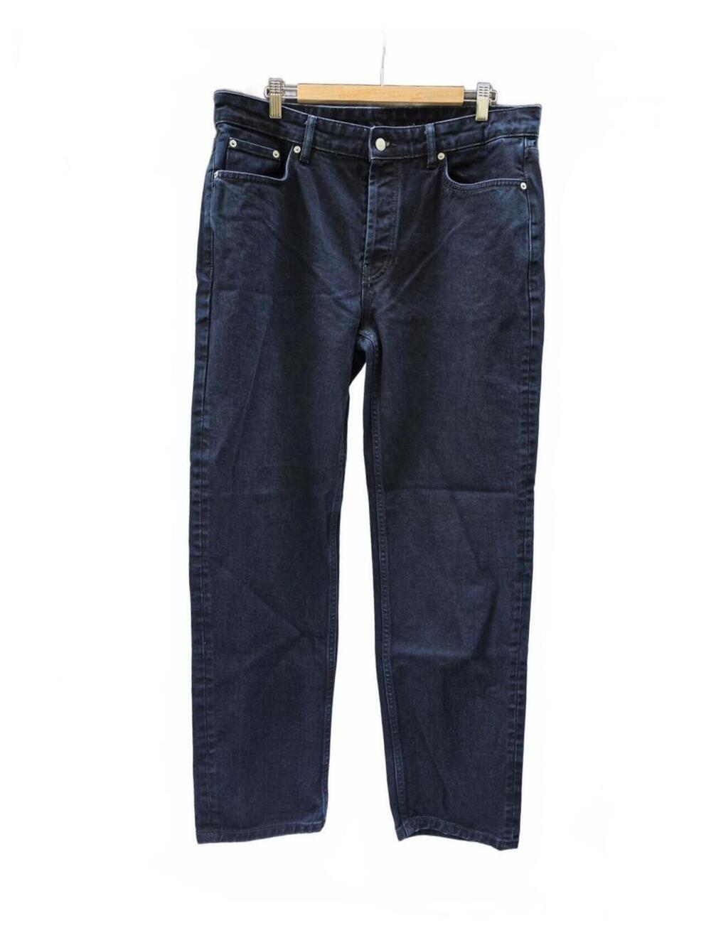 Zara Men's Origins Straight Ankle Fit Jeans  Black Overdye Size 36(18" flat)